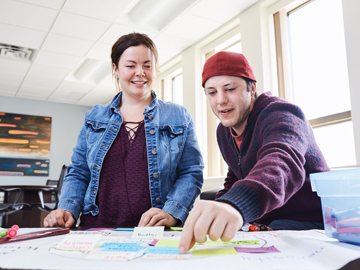 students working together