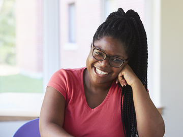 student smiling