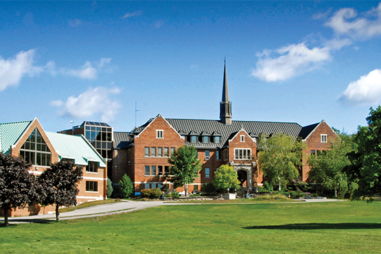 university building in the summer