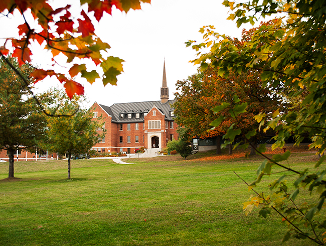 university building in autumn
