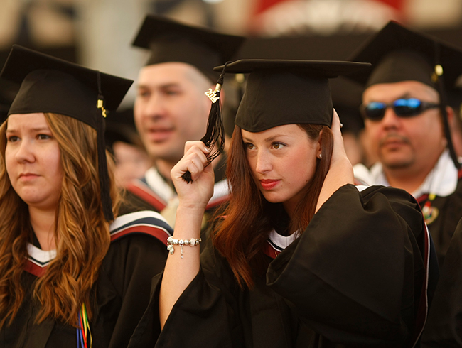 student at graduation
