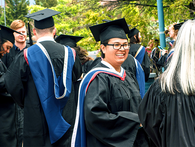 student at graduation
