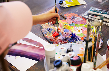 art student painting