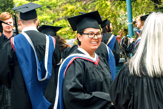 student at convocation