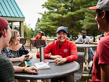 admissions advisor laughing