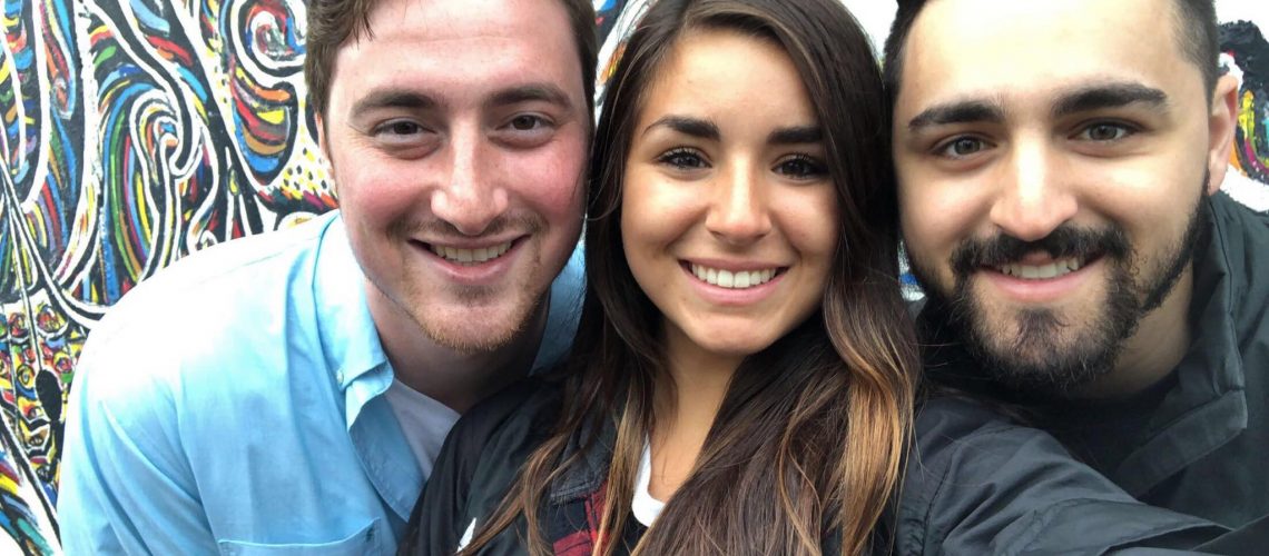 student with friends in austria