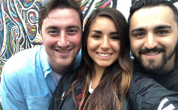 student with friends in austria