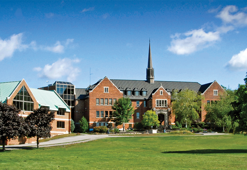 shingwauk hall view from front lawn