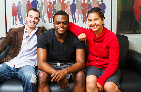 students from student union posing for picture