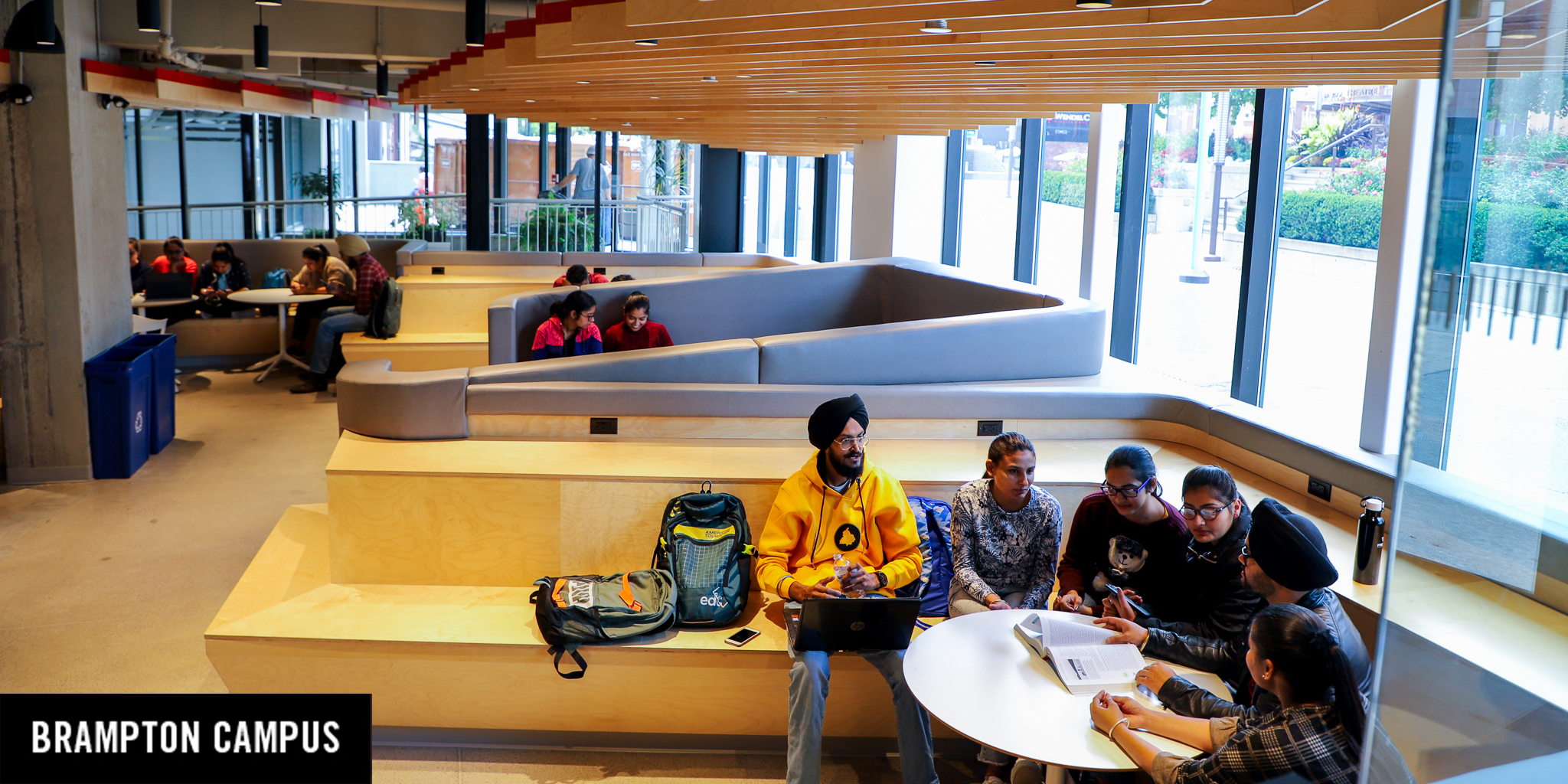 students in new study space