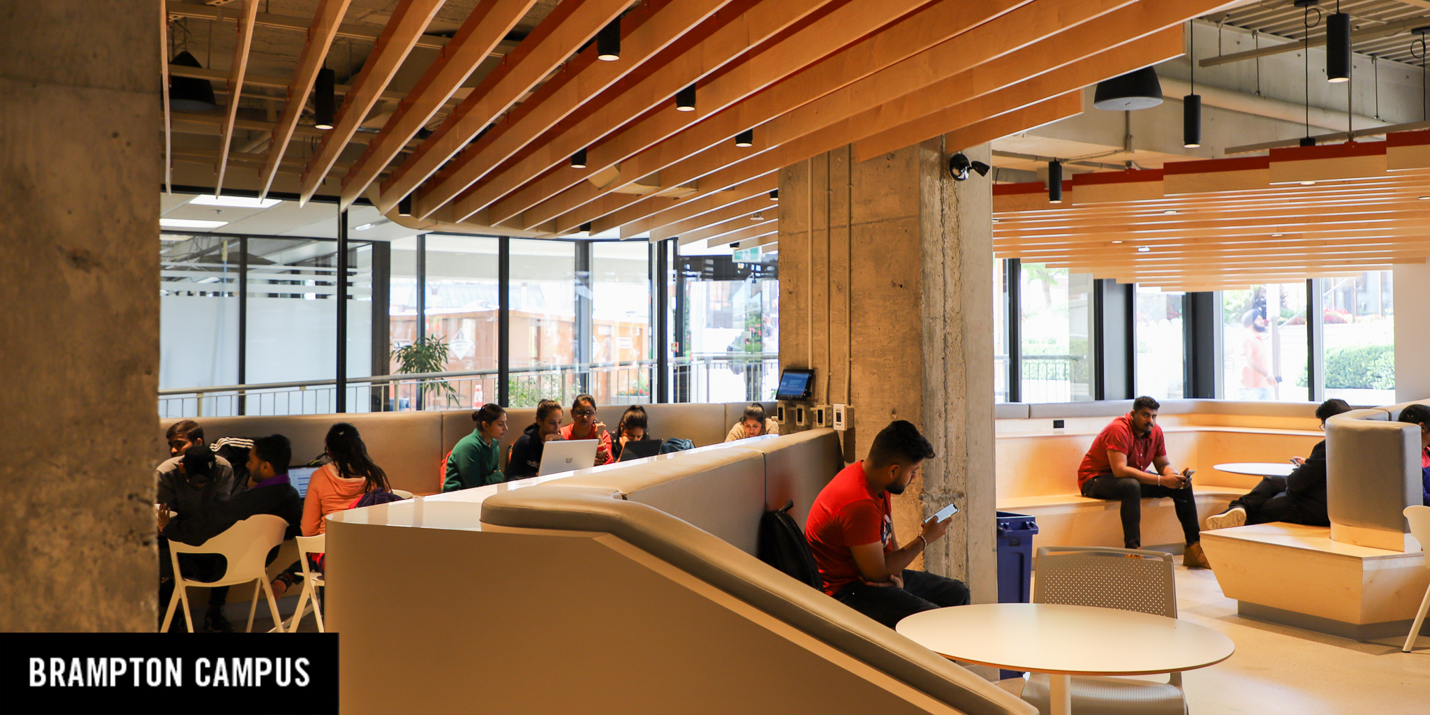 students in new study space