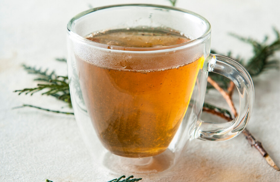 a cup with full of tea