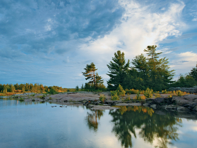timmins campus lake and scenery
