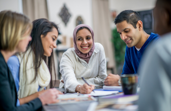 professor teaching students