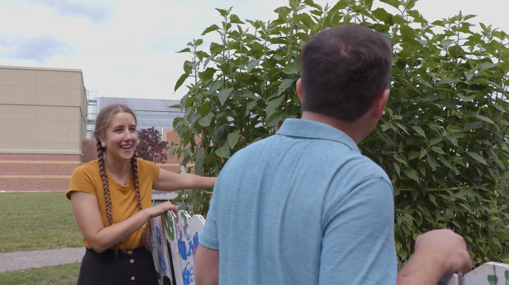 Students in the Peoples Garden
