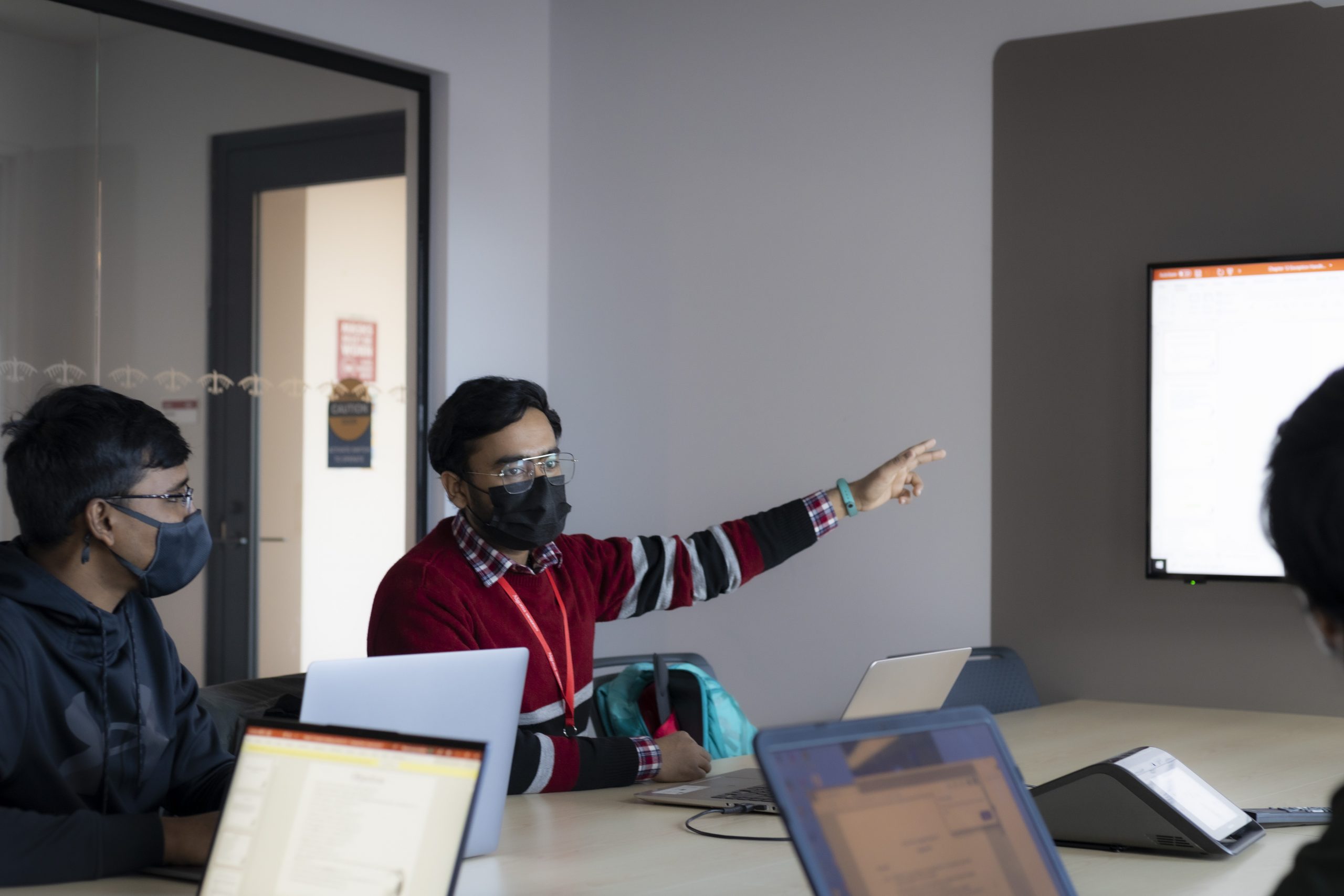 Students using boardroom
