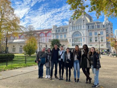 Group of students in Europe