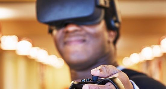 Student Using VR headset