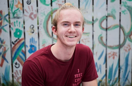 Student Smiling Outside