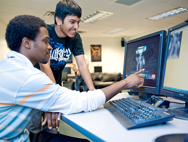 students in computer lab