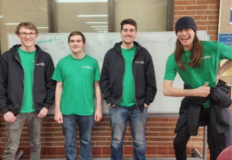 Students at computer science competition