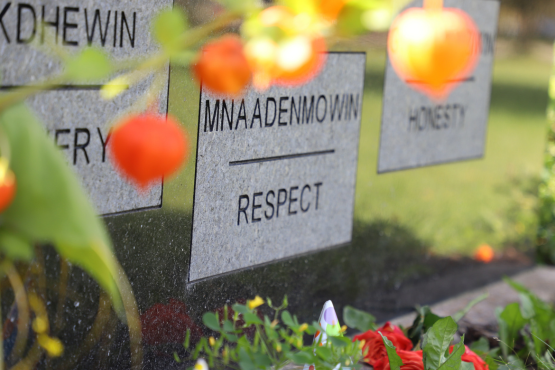 plaque with the 7 grandfather teachings on it