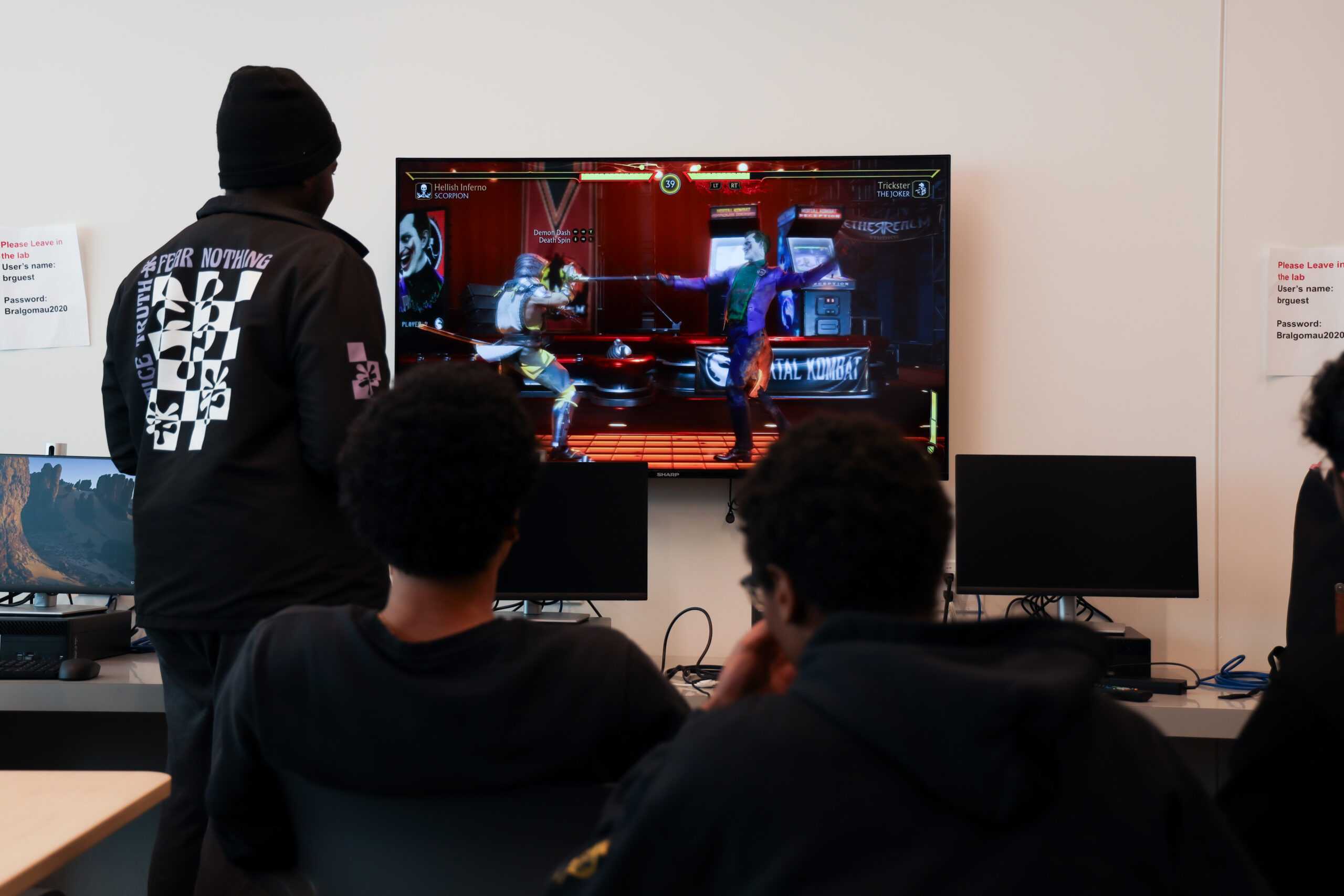 students watching tv screen LEAP