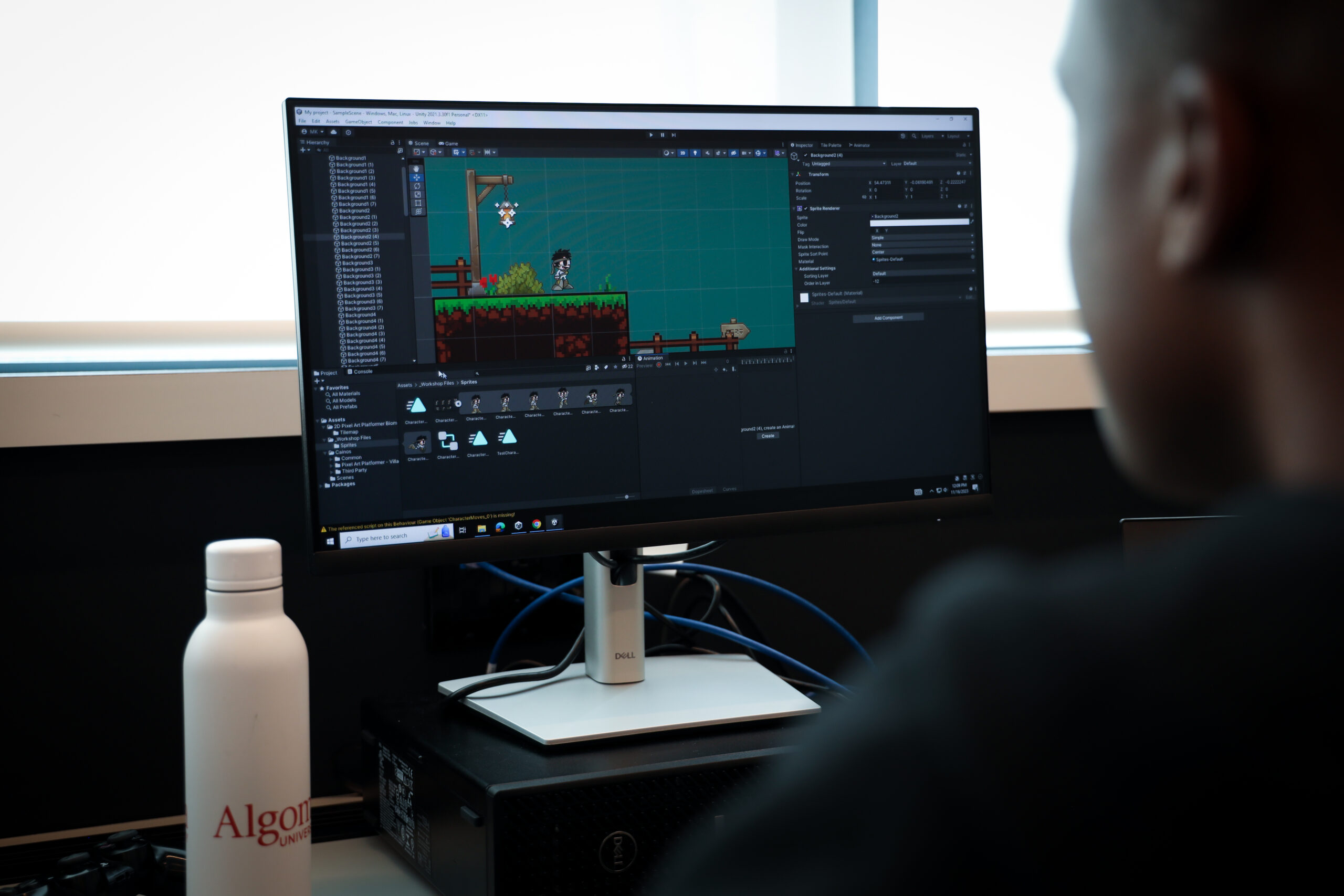 Computer with coding game LEAP