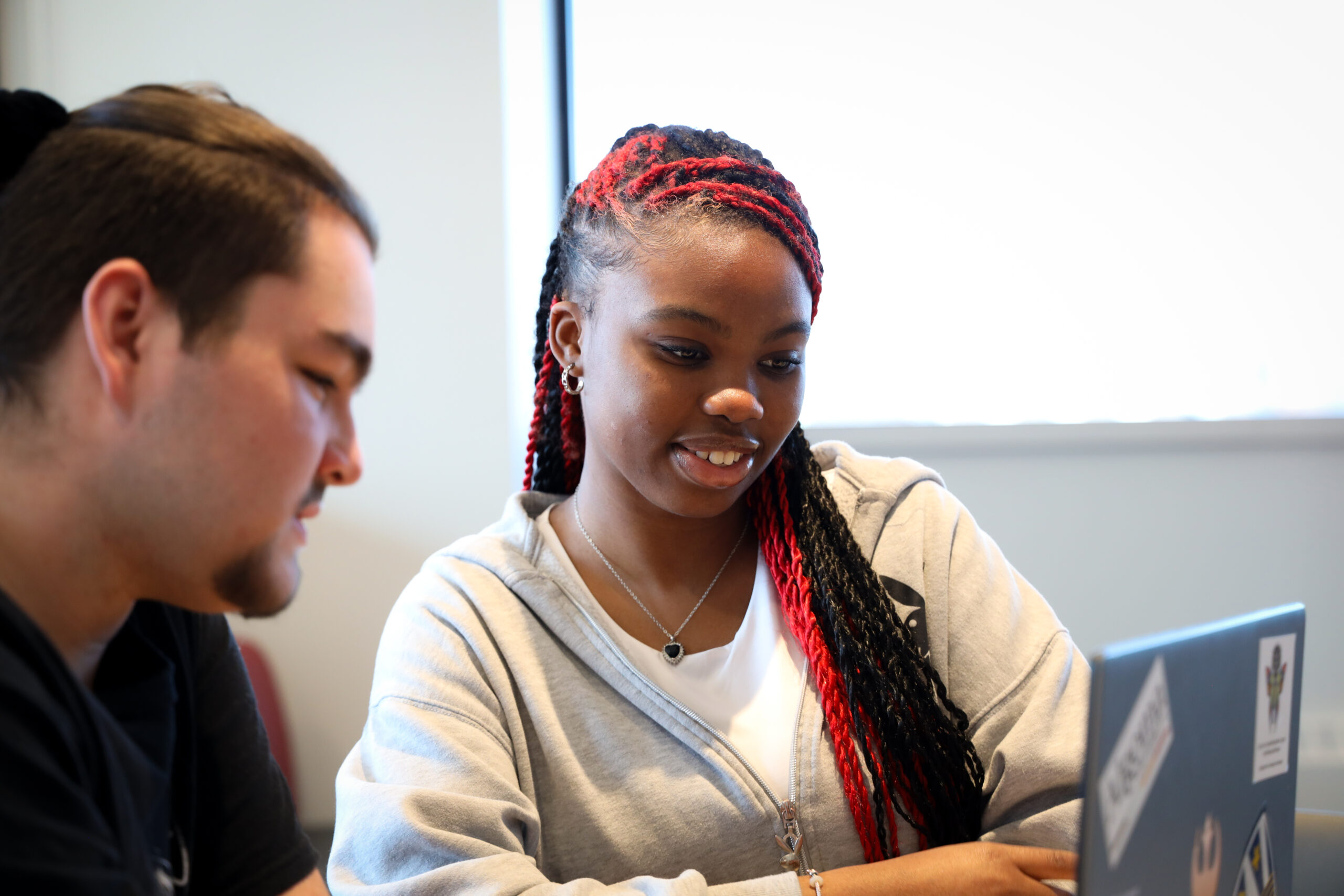 LEAP Students at laptop