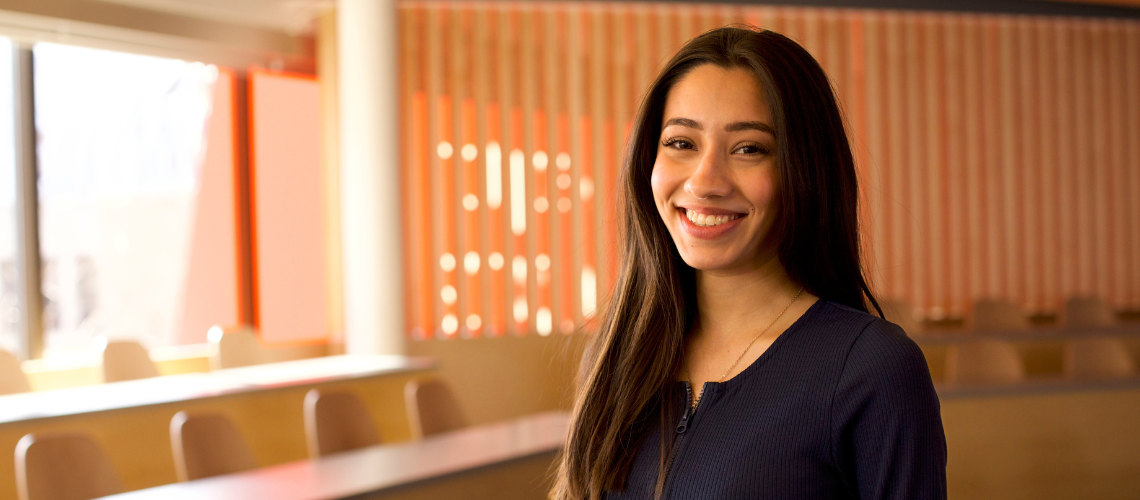 Algoma University student, Sophia, smiling