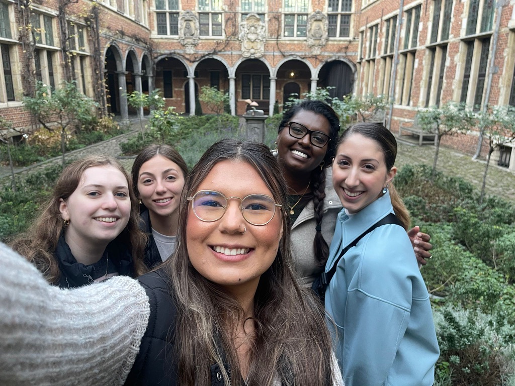 Students on trip abroad